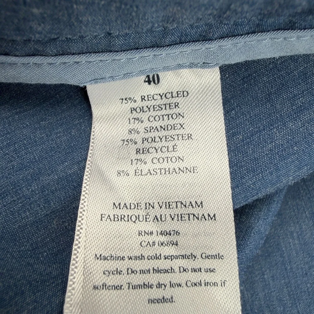 Faherty All Day Shorts Mens 40‎ Blue Heather Hybrid Stretch Quick Dry 9